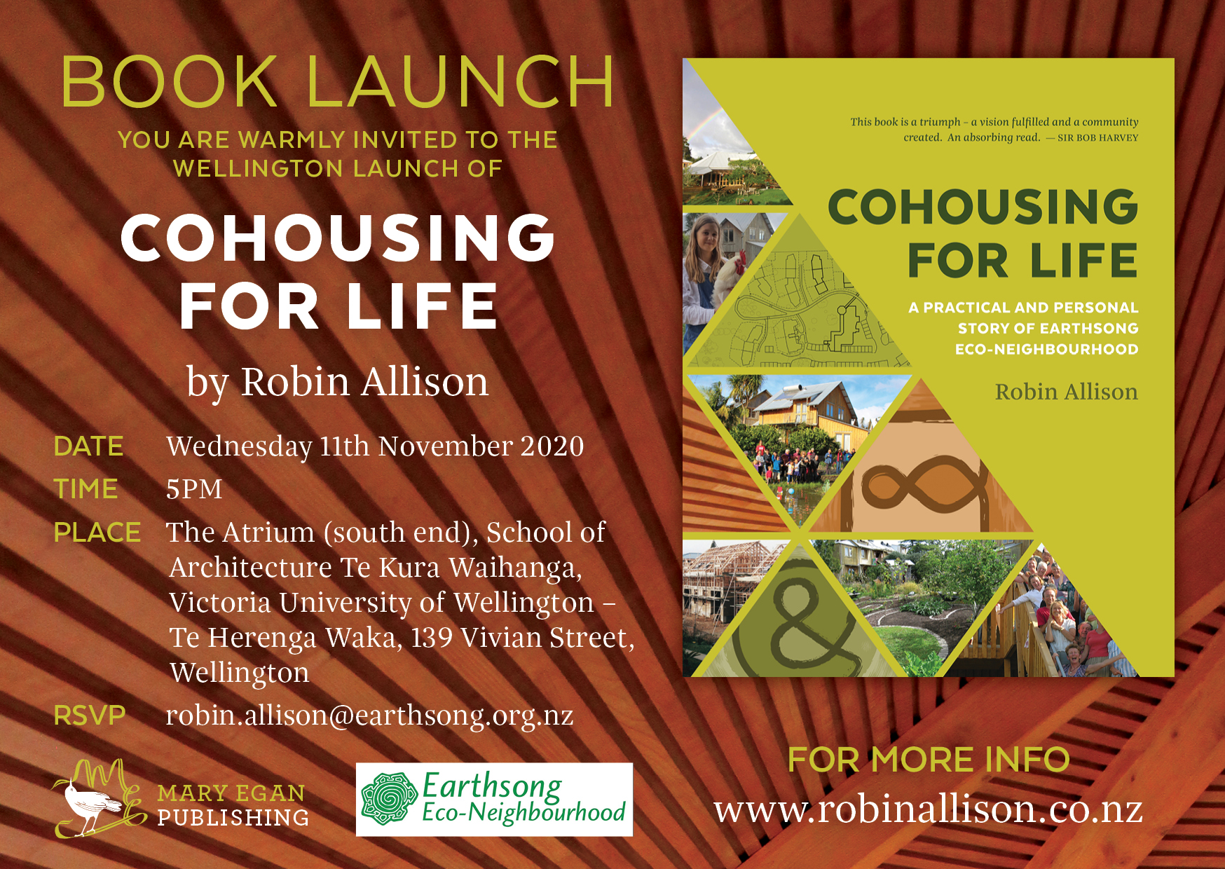 Wellington book launch 11th November